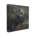 thumbnail image 3 of Stupell Industries Moose Dark Forest Landscape Animals & Insects Painting Gallery Wrapped Canvas Print Wall Art, 3 of 7