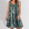 thumbnail image 2 of Puliio Summer Dresses for Women Sleeveless Crew Neck Loose Mini Floral Print Casual Beach Vacation Sundress, 2 of 4