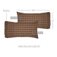 thumbnail image 6 of VHC Brands Crosswoods Plaid Cotton Primitive Bedding King Pillow Case Set of 2, Natural Tan, 6 of 6