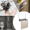 thumbnail image 4 of TOHU Folding Wall Mounted Stool - Space Saving Shower Seat with Armrests for Bathroom and Shower Use Without Armrests, 4 of 9