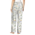thumbnail image 3 of Picia Watercolor Wildflower 2 Womens Soft Woven Cotton Elastic Waistband Sleep Pajama Pant Lounge Sleep Pant With Pockets And Drawstring-X-Large, 3 of 9
