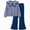 R599-Blue, variant on NOLDARES Toddler Baby Girl Fall Winter Clothes Graphic Crewneck Sweatshirt Joggers Pants Outfits Set(White,10-11 Y)