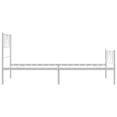 thumbnail image 2 of Bowery Hill Rectangular Powder-Coated Steel Twin Bed Frame in White, 2 of 14