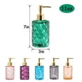 thumbnail image 6 of Soap Dispenser, 11oz Colorful Glass Bottle Jar w/ Plastic Pumps for Refillable Wash Hand Liquid, Essential Oils, Lotions, Liquid Soaps, Ideal for Bathroom & Kitchen Countertop-Green, 6 of 6