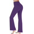 thumbnail image 5 of Yoga Pants Women High Waist Casual Soft Straight Leg Flare Leggings Tummy Control Seamless Bootcut Pants With Pockets, 5 of 6