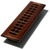 Decor Grates 2" x 12" Cherry Wood Natural Finish Lattice Floor Register
