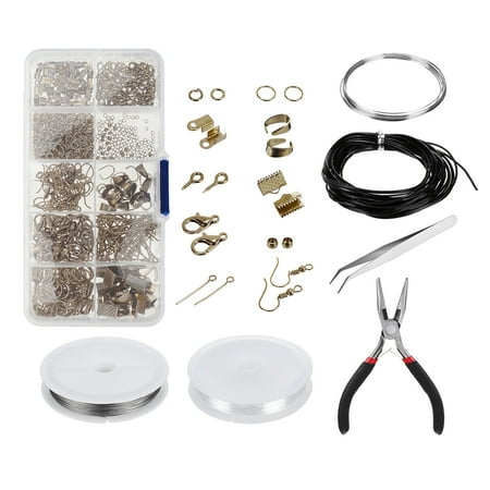 Heart Necklace Craft Kit - Jewelry Making Starter Kit Set Earring Bracelet Necklace Findings Crafts DIY+Box
