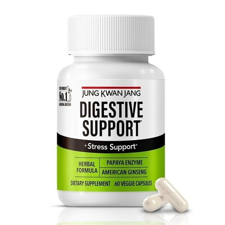 JungKwanJang Digestive Support Capsules With Papain and Bromelain, 60 Count