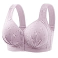 thumbnail image 1 of Women Full Coverage Bra Bra Plus Size Front Button Bra Without Rims Side Thin Cup Button Vest Style Middle Border Cotton Bra, 1 of 1