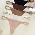 thumbnail image 6 of Kaliqueen Cotton Thongs for Women Non Back Sexy Buckle Low Rise Seamless Panties Solid Color Comfortable Underwear, 6 of 6