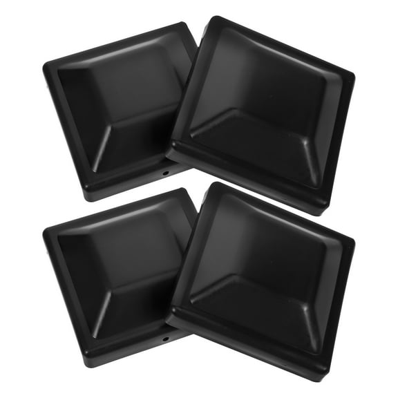 WEAVILUX Caps Plastic Post Covers Black 4 Sets