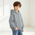 thumbnail image 4 of VIPOIN Boys Girls Zip‑Up Hoodie, Raglan Long Sleeve Soft Sweatshirt with Pockets, Sizes 5-16 Years, 4 of 8