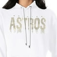 thumbnail image 3 of Women's G-III 4Her by Carl Banks  White Houston Astros Metallic Drop Fleece Hoodie, 3 of 3