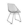 thumbnail image 3 of CosmoLiving by Cosmopolitan CosmoLiving Ellis Accent Moderne, Chaise en Métal Gris, 3 of 5