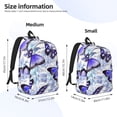 thumbnail image 2 of Disketp Butterflies print Canvas Backpack Lightweight Travel Daypack Student Rucksack Laptop Backpack-Small, 2 of 5