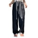 thumbnail image 2 of Pantalones largos holgados para mujer VISgogo, pantalones de pierna recta con cordón elástico de cintura media con rayas laterales de contraste de otoño para mujer VISgogo moda, 2 of 5