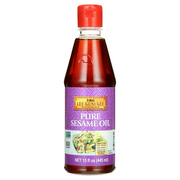 Pack of 6, Lee Kum Kee Pure Sesame Oil, 15 fl oz