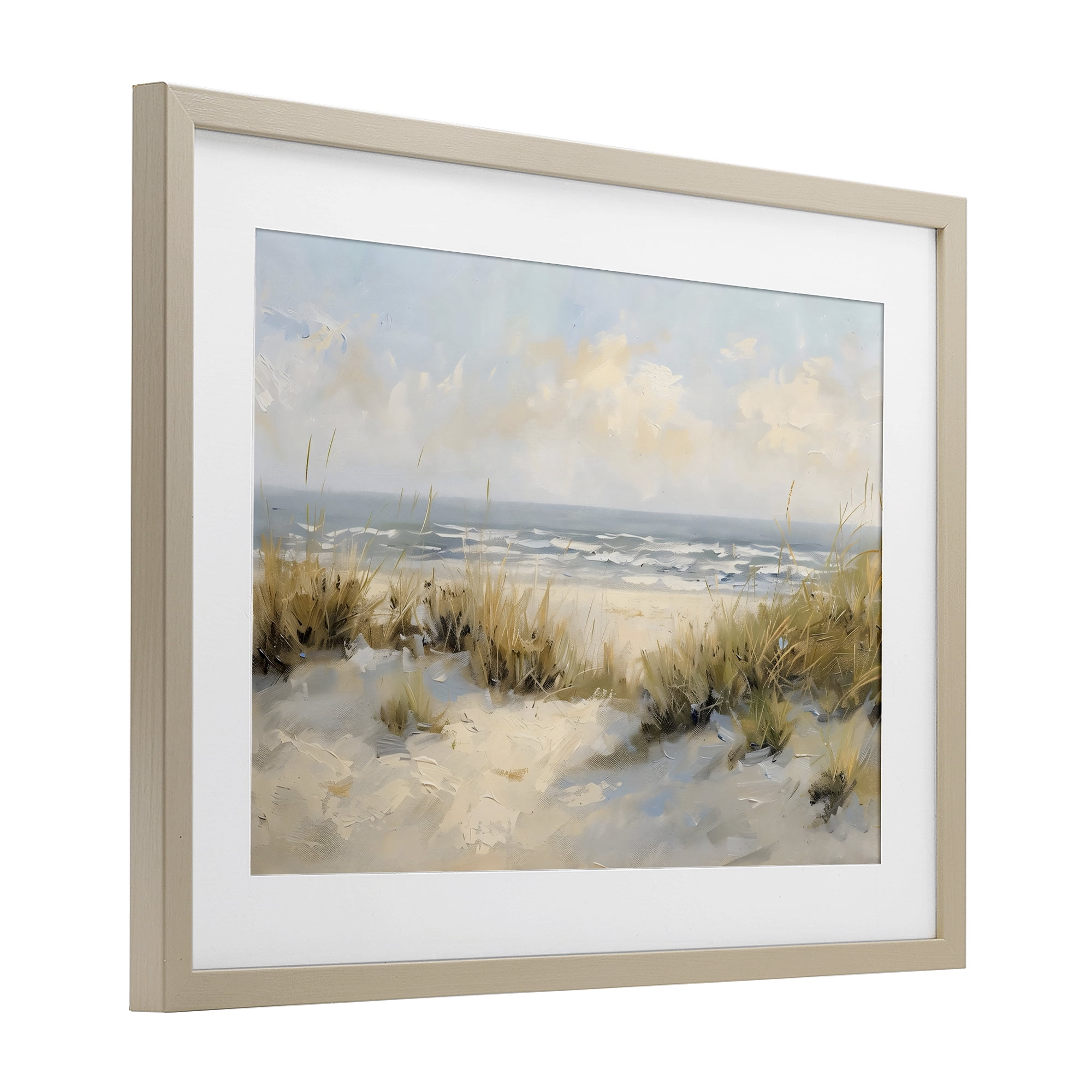 Stupell Industries Coastal Birds Over Dunes Birch Framed Print Under Glass, design by Creative Studio