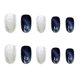 thumbnail image 2 of Short Fake Nail Pieces Purple Silver Wearable Nail Sticker Finished Nail Pieces, 2 of 4