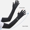 thumbnail image 3 of CAUYDY UV Long Sun Gloves Women's Sunblock Driving Gloves Non Slip Full Finger Arm Sun Protective for Outdoor Sports(L101-Black,One Size), 3 of 5