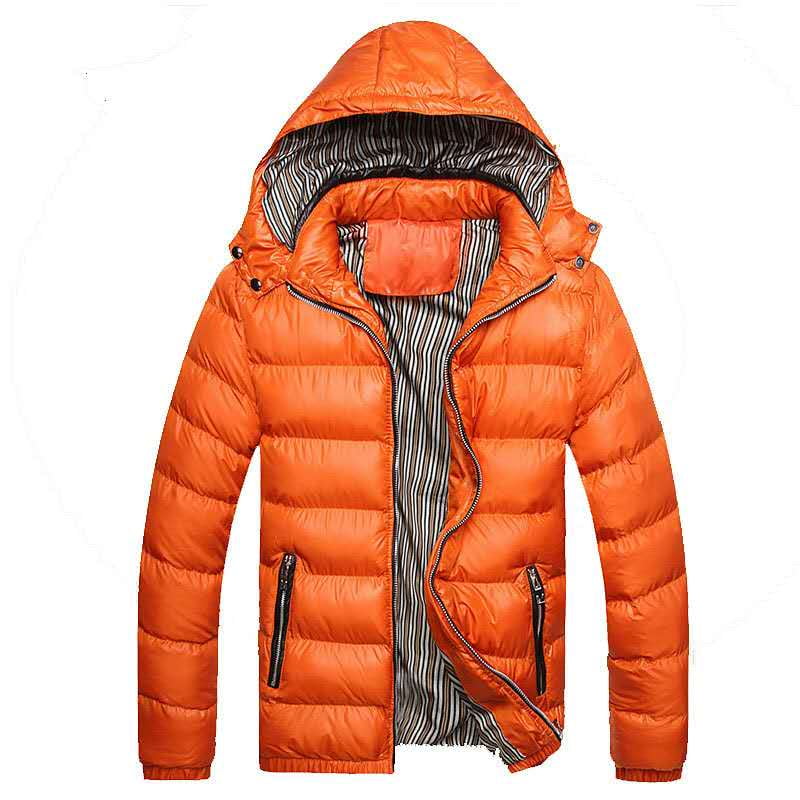 Frieed Mens Winter Heavyweight Zip Padded Warm Down Jackets Coats With Hood 