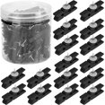 thumbnail image 1 of 60 chinchetas negras con pinzas de madera, chinchetas decorativas para la ropa, para tableros de corcho, tablones de anuncios, fotos, manualidades y aulas de oficina., 1 of 8