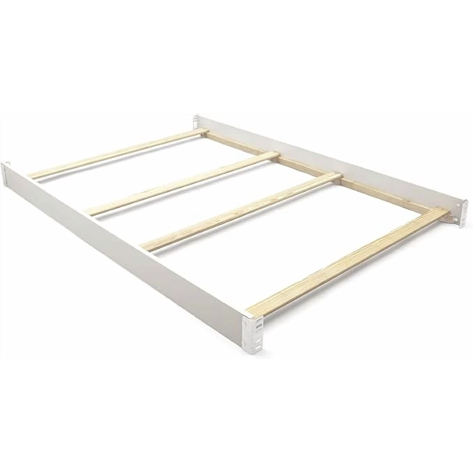 Full-Size Conversion Kit Bed Rails for Select Select Simmons Kids Cribs | Multiple Finishes Available (White)