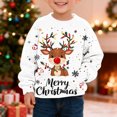 thumbnail image 6 of BaoFuBaoMei Sweatshirt for Boys Girls Long Sleeve Christmas Reindeer Cuffed Sleeve Pullover Tops with Pockets Loose Crew Neck Fall Clothes for School Daily Wear Outdoor, 6 of 7