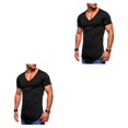 thumbnail image 4 of Jumpingount Camiseta de algodón para hombre, camiseta de verano de manga corta transpirable con cuello en V que reemplaza la camiseta informal Type11 NO11, 4 of 6