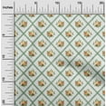 thumbnail image 1 of oneOone Tissu Georgette Viscose Imprimé Diamant/feuilles & Roses Floral au Mètre 42 Pouces de Large, 1 of 4
