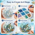 thumbnail image 6 of Ocean Theme Pearl Art DIY Kit Sea Turtle Animal Diamond Art (Style 4, 12in) | Sea Turtle Pearl Diamond Suncatcher Kit Sparkling Coastal Wall Decor for Windows, Trees, Walls And Holiday Gifts, 6 of 7