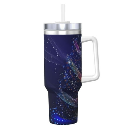 

Chirstmas Glitter Tree 40oz Car Insulated Cups Ice Bully Cup with Handle Double Stainless Steel Vacuum Tumblers Water Bottle with Lid and Straw