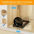 thumbnail image 4 of Pull Out Pots and Pans Organizer Under Cabinet, 2 Pack Pots and Pans Organizer, Sliding Lid Holder and Pan Rack in Kitchen, Slide Out inside Cabinet Storage for Pot Lid, Bakeware, Dishes, Black, 4 of 7