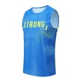 thumbnail image 2 of Zylanna Men's Running Marathon Tank Top, Solid Color Breathable Sleeveless Printed Outdoor Athletic Tees Blue, 2 of 7
