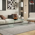 thumbnail image 2 of HOMCOM Table Basse en Verre avec Bords Arrondis Sécuritaires pour Salon, 2 of 10