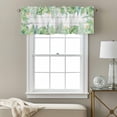 thumbnail image 3 of Summer Valance Curtain Green Gradient Palm Leaf Tropical Plants Wood Grain Window Valances Rod Pocket Short Curtains Window Treatments for Kitchen Bedroom Bathroom Laundry 42" x 12", 3 of 9