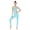 Light Blue, variant on Women's Applique Gymnastic Unitard Figure Skating Jumpsuit Asymmetric Shoulders Ballerina Leotard Lavender S