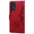 thumbnail image 3 of Feishell Wallet Cover Compatible with Samsung Galaxy A53 5G,Shockproof Fashion Embossed Pattern PU Leather Magnetic Closure Folio Flip Kickstand ID Credit Card Holder Slim Phone Case,Red, 3 of 13