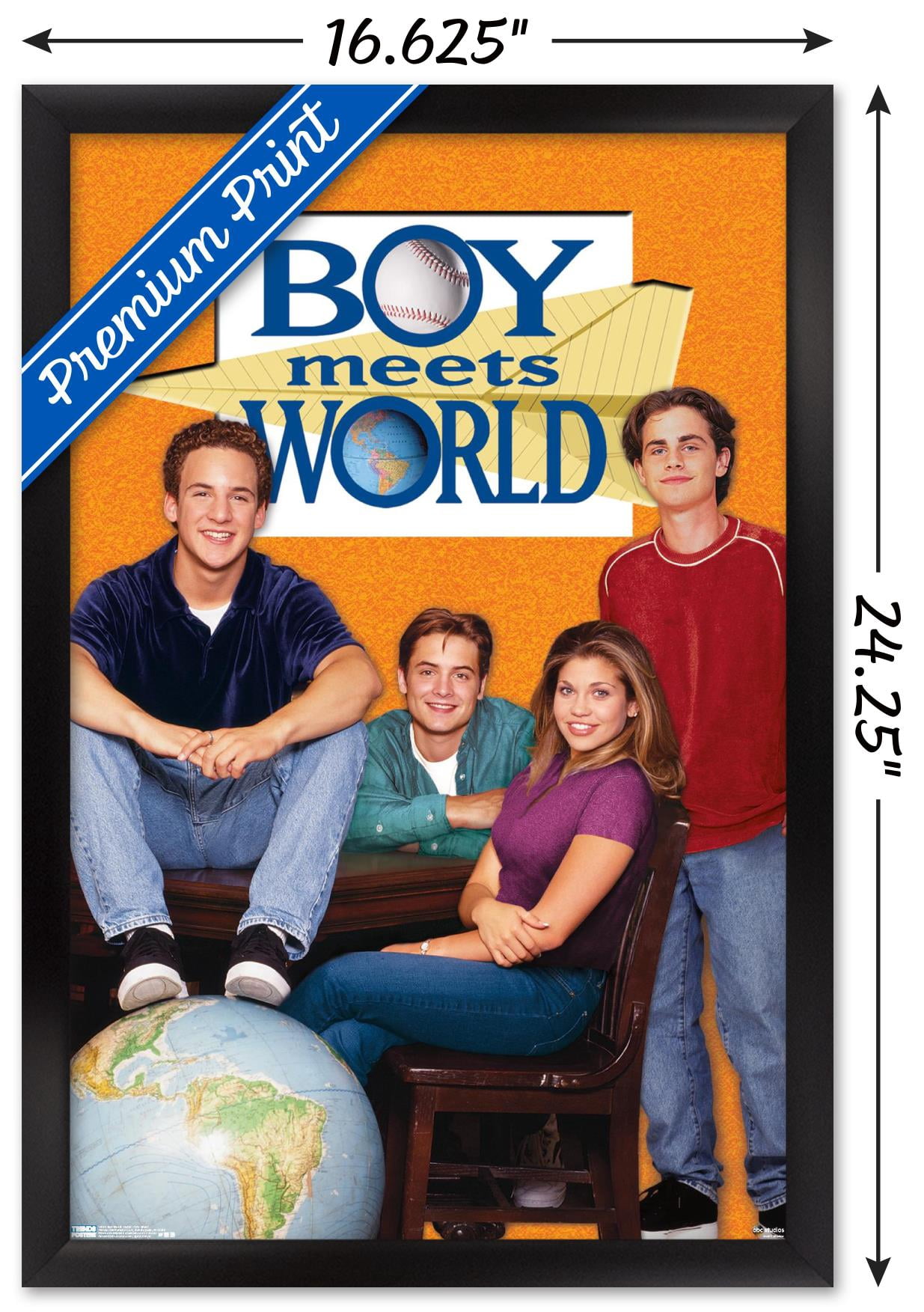 Boy Meets World - One Sheet Wall Poster, 14.725" x 22.375", Framed
