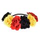 thumbnail image 1 of June Bloomy Rose Corona Floral Guirnalda Flor Diadema Tocado Para Festival De Bodas (Negro Amarillo Rojo), 1 of 1