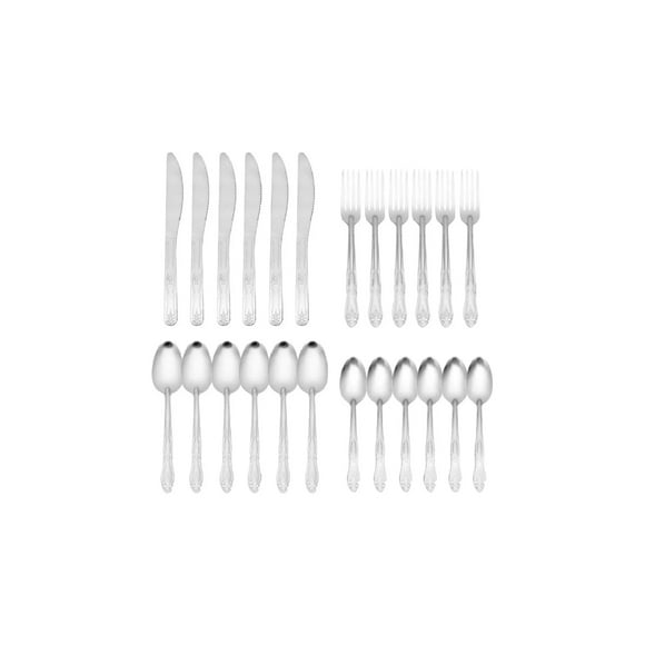 Moven Juego De Cubiertos Azalea Acero Inoxidable Kit De 24