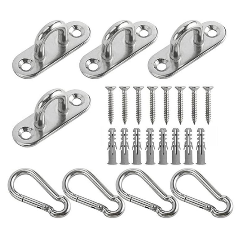 Pad Eye Plate Hammock Mount Ceiling Hook Hanging Hardware Fitting Heavy  Duty Metal Staple Hooks For Boat Accessories Home Use Rock Climbing  Quantity 4