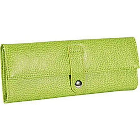Budd Leather Pebble - Budd Leather 290855-39 Pebble Grained Leather Jewel Roll - Lime