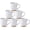 White, variant on AmorArc 12oz Coffee Mugs, Ceramic Coffee Mugs set of 6 for Man, Woman, Dad, Mom, Modern Coffee Mugs with handle for Latte/Cappuccino/Milk/Cocoa. Dishwasher&Microwave Safe, Cloud Pink