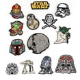 thumbnail image 1 of 13 piezas de parches de elementos de animación de Star Wars, etiqueta de tela bordada, figura de Yoda-master, pegatina de tela, parche de icono de bricolaje, 11 Afortunado Sencillez, 1 of 2