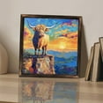 thumbnail image 3 of Highland Cow Sunset Mountain View Wooden Sign Wall Plaque - Vintage Art Decoration, Wall Decoration - Ideal Gift For Home Decoration, Living Room, Bathroom, Bedroom, Garden, Dining, Bar, Cafe, Fest, 3 of 7