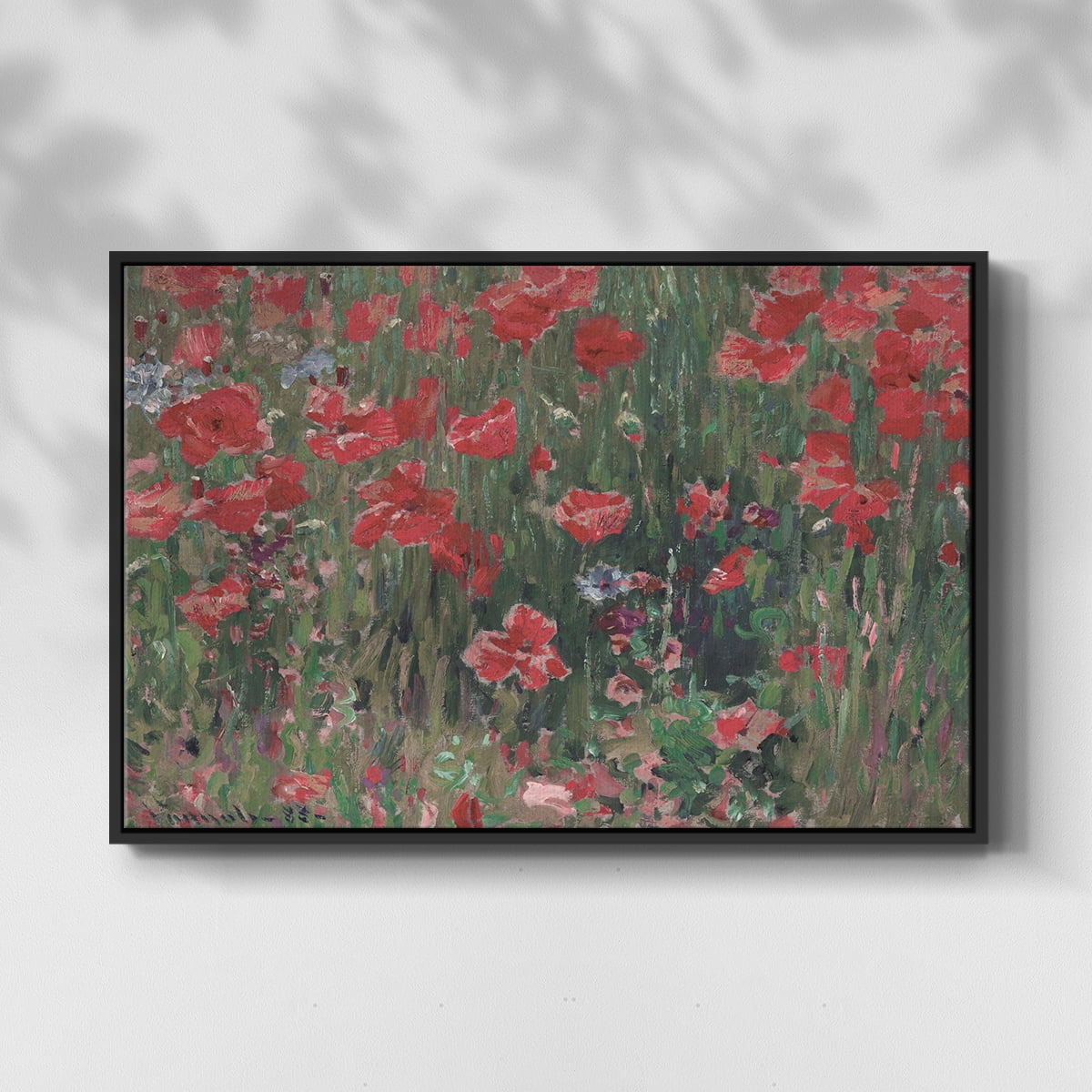 Vintage Botanical Print-XCIX By Wexford Home Framed in Black Wood Gallery Wrapped Canvas 17 in. x 25 in.