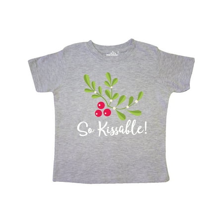 

Inktastic Christmas So Kissable Mistletoe Gift Toddler Boy or Toddler Girl T-Shirt