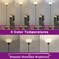 thumbnail image 3 of OUTON 71" Torchiere Floor Lamp with Remote, 4 Color Temperature Modern LED Standing Light for Living Room, Black, 3 of 8
