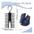 thumbnail image 2 of 5pcs Ganchos Corbatas Corbatas Cinturones Organizador Colgar Xtellar negro, 2 of 3